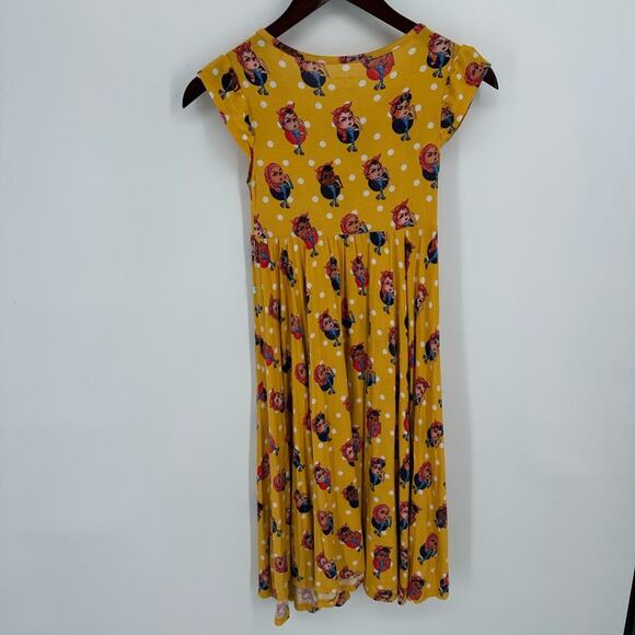 Bundle Posh Peanut Rosie Riveter Tiger Heart Cap Sleeve Ruffled Twirl Dress 10 - Picture 4 of 16